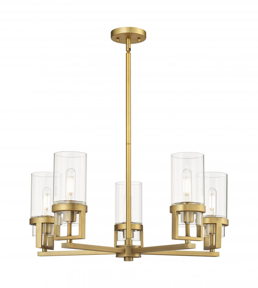 Utopia - 5 Light - 24 inch - Brushed Brass - Chandelier : 426-5CR-BB ...