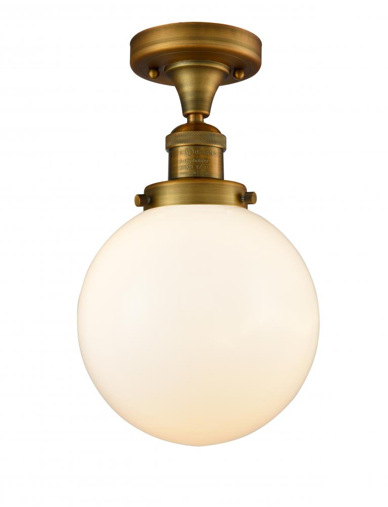 Beacon - 1 Light - 8 inch - Brushed Brass - Semi-Flush Mount : 517-1CH ...