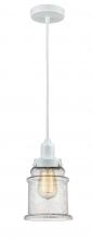 Innovations Lighting 100W-10W-0H-W-G184 - Whitney - 1 Light - 8 inch - White - Cord hung - Mini Pendant