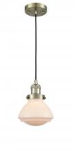  201C-AB-G321 - Olean - 1 Light - 7 inch - Antique Brass - Cord hung - Mini Pendant