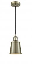  201C-AB-M9-AB - Addison - 1 Light - 5 inch - Antique Brass - Cord hung - Mini Pendant