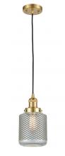  201C-SG-G262-LED - Stanton - 1 Light - 6 inch - Satin Gold - Cord hung - Mini Pendant