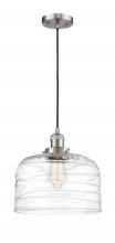  201C-SN-G713-L-LED - Bell - 1 Light - 12 inch - Brushed Satin Nickel - Cord hung - Mini Pendant