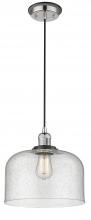  201CBP-PNBK-G74-L - Bell - 1 Light - 12 inch - Polished Nickel - Cord hung - Mini Pendant