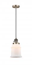  201CSW-AB-G181 - Canton - 1 Light - 6 inch - Antique Brass - Cord hung - Mini Pendant