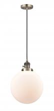  201CSW-AB-G201-10 - Beacon - 1 Light - 10 inch - Antique Brass - Cord hung - Mini Pendant