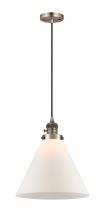  201CSW-AB-G41-L - Cone - 1 Light - 12 inch - Antique Brass - Cord hung - Mini Pendant