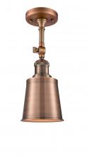  201F-AC-M9-AC-LED - Addison - 1 Light - 5 inch - Antique Copper - Semi-Flush Mount