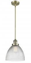  201S-AB-G222 - Seneca Falls - 1 Light - 10 inch - Antique Brass - Stem Hung - Mini Pendant