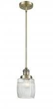  201S-AB-G302 - Colton - 1 Light - 6 inch - Antique Brass - Stem Hung - Mini Pendant