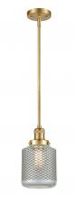  201S-SG-G262-LED - Stanton - 1 Light - 6 inch - Satin Gold - Stem Hung - Mini Pendant