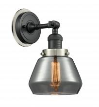  203BK-BPSN-HRSN-G173 - Fulton - 1 Light - 7 inch - Matte Black - Sconce