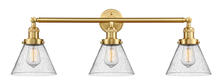  205-SG-G44-LED - Cone - 3 Light - 32 inch - Satin Gold - Bath Vanity Light