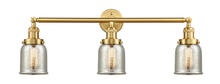  205-SG-G58-LED - Bell - 3 Light - 30 inch - Satin Gold - Bath Vanity Light