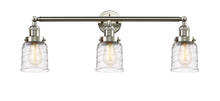  205-SN-G513-LED - Bell - 3 Light - 30 inch - Brushed Satin Nickel - Bath Vanity Light