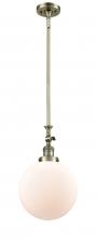  206-AB-G201-10 - Beacon - 1 Light - 10 inch - Antique Brass - Stem Hung - Mini Pendant