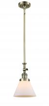  206-AB-G41 - Cone - 1 Light - 8 inch - Antique Brass - Stem Hung - Mini Pendant