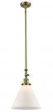  206-AB-G41-L - Cone - 1 Light - 12 inch - Antique Brass - Stem Hung - Mini Pendant