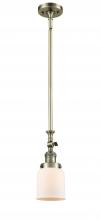  206-AB-G51 - Bell - 1 Light - 5 inch - Antique Brass - Stem Hung - Mini Pendant