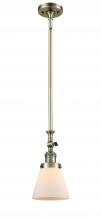  206-AB-G61 - Cone - 1 Light - 6 inch - Antique Brass - Stem Hung - Mini Pendant