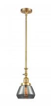  206-SG-G173-LED - Fulton - 1 Light - 7 inch - Satin Gold - Stem Hung - Mini Pendant