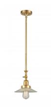  206-SG-G2-LED - Halophane - 1 Light - 9 inch - Satin Gold - Stem Hung - Mini Pendant