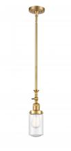  206-SG-G314-LED - Dover - 1 Light - 5 inch - Satin Gold - Stem Hung - Mini Pendant