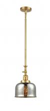  206-SG-G78-LED - Bell - 1 Light - 8 inch - Satin Gold - Stem Hung - Mini Pendant