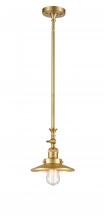  206-SG-M4-LED - Railroad - 1 Light - 8 inch - Satin Gold - Stem Hung - Mini Pendant