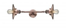  208L-AC-M3-LED - Railroad - 2 Light - 8 inch - Antique Copper - Bath Vanity Light