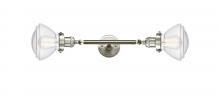  208L-SN-G324-LED - Olean - 2 Light - 7 inch - Brushed Satin Nickel - Bath Vanity Light