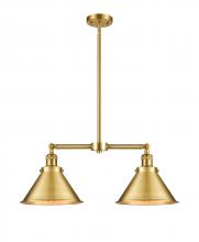  209-SG-M10-SG-LED - Briarcliff - 2 Light - 21 inch - Satin Gold - Stem Hung - Island Light