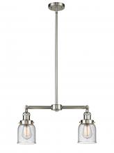  209-SN-G54-LED - Bell - 2 Light - 21 inch - Brushed Satin Nickel - Stem Hung - Island Light