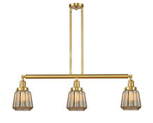  213-SG-G146-LED - Chatham - 3 Light - 39 inch - Satin Gold - Stem Hung - Island Light