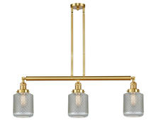  213-SG-G262-LED - Stanton - 3 Light - 39 inch - Satin Gold - Stem Hung - Island Light