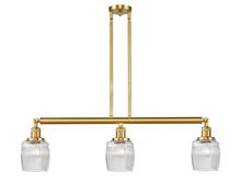  213-SG-G302-LED - Colton - 3 Light - 38 inch - Satin Gold - Stem Hung - Island Light