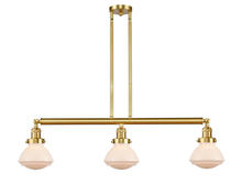  213-SG-G321-LED - Olean - 3 Light - 39 inch - Satin Gold - Stem Hung - Island Light