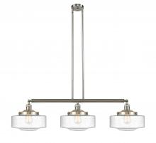  213-SN-G694-12-LED - Bridgeton - 3 Light - 44 inch - Brushed Satin Nickel - Stem Hung - Island Light