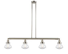  214-PN-G322-LED - Olean - 4 Light - 51 inch - Polished Nickel - Stem Hung - Island Light