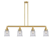  214-SG-G184-LED - Canton - 4 Light - 51 inch - Satin Gold - Stem Hung - Island Light