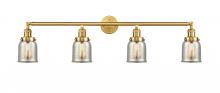  215-SG-G58-LED - Bell - 4 Light - 43 inch - Satin Gold - Bath Vanity Light