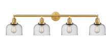 Innovations Lighting 215-SG-G74-LED - Bell - 4 Light - 44 inch - Satin Gold - Bath Vanity Light