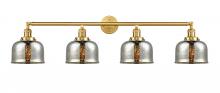  215-SG-G78-LED - Bell - 4 Light - 45 inch - Satin Gold - Bath Vanity Light