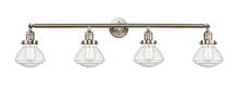  215-SN-G324-LED - Olean - 4 Light - 43 inch - Brushed Satin Nickel - Bath Vanity Light