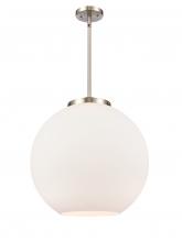  221-1S-SN-G121-18-LED - Athens - 1 Light - 18 inch - Brushed Satin Nickel - Cord hung - Pendant