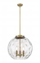 Innovations Lighting 221-3S-BB-G1215-16-LED - Athens Water Glass - 3 Light - 16 inch - Brushed Brass - Cord hung - Pendant