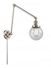  238-PN-G204-6-LED - Beacon - 1 Light - 6 inch - Polished Nickel - Swing Arm