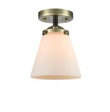  284-1C-BAB-G61-LED - Cone - 1 Light - 6 inch - Black Antique Brass - Semi-Flush Mount