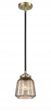  284-1S-BAB-G146 - Chatham - 1 Light - 7 inch - Black Antique Brass - Cord hung - Mini Pendant