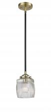  284-1S-BAB-G302-LED - Colton - 1 Light - 6 inch - Black Antique Brass - Cord hung - Mini Pendant